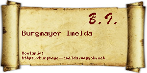 Burgmayer Imelda névjegykártya